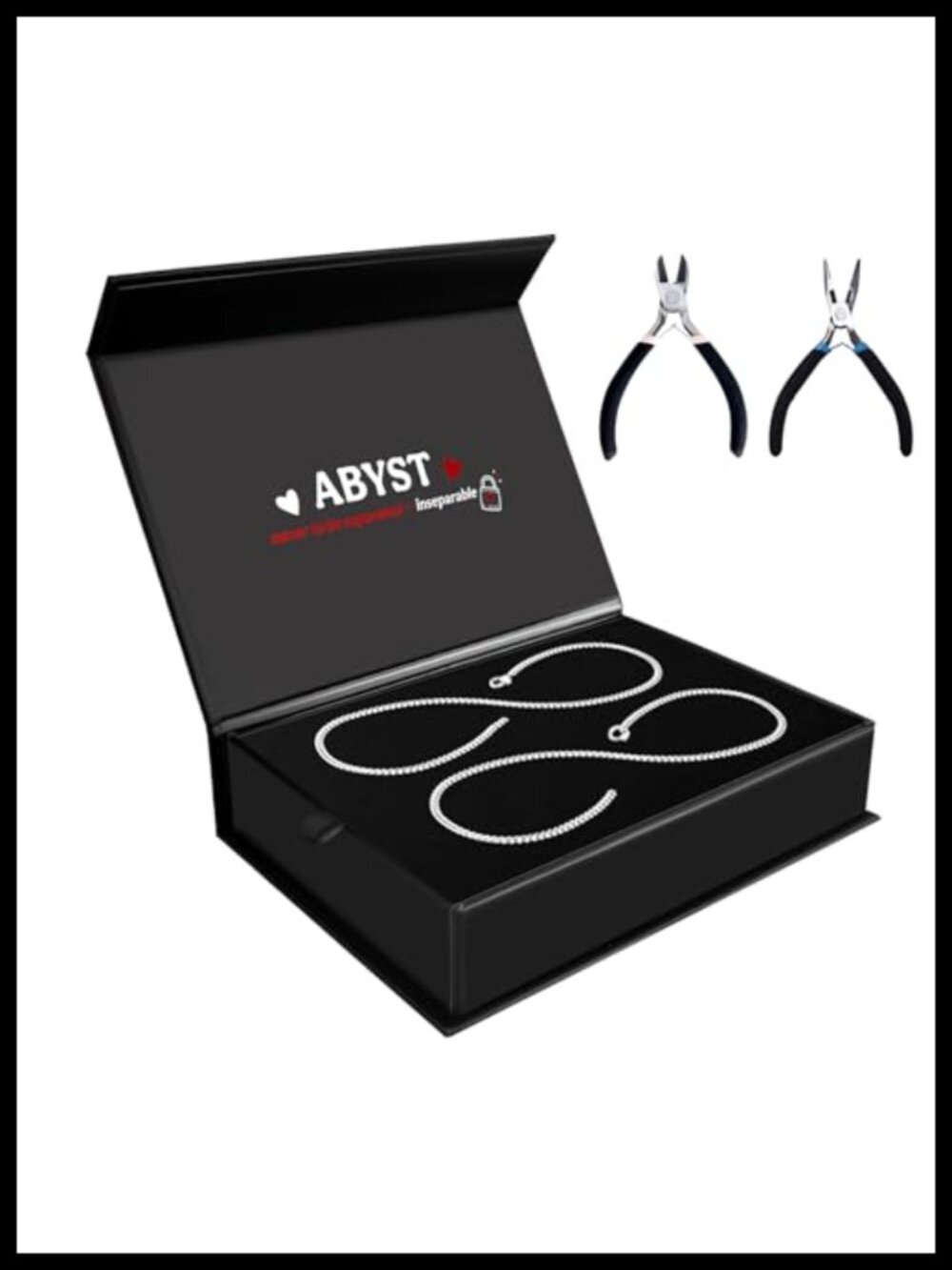 Permanent Bracelet Kit Couples DIY Sterling Silver Plated Chains Jewelry Making